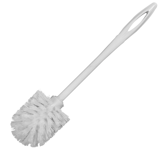 Rubbermaid Commercial Products Toilet Bowl Brush with Plastic Handle, 14.5-Inches, White, for Bathroom/Restroom, Pack of 24