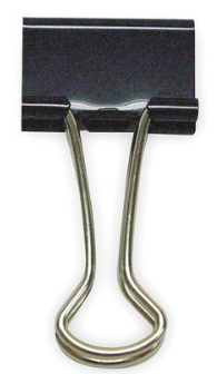 Binder Clip,2 in,Metal,Black,PK12