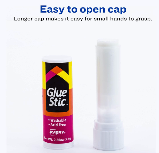 Avery Glue Sticks- Permanent- .26 Oz- Value Pack- 18-PK- Clear