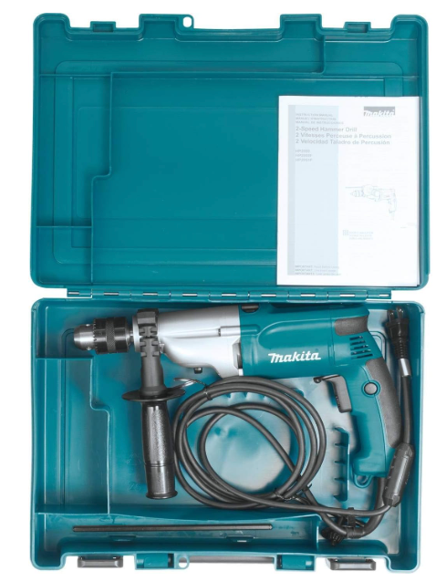 Makita HP2050-R 6.6 Amp 3/4 in. Hammer Drill with Case (Renewed)