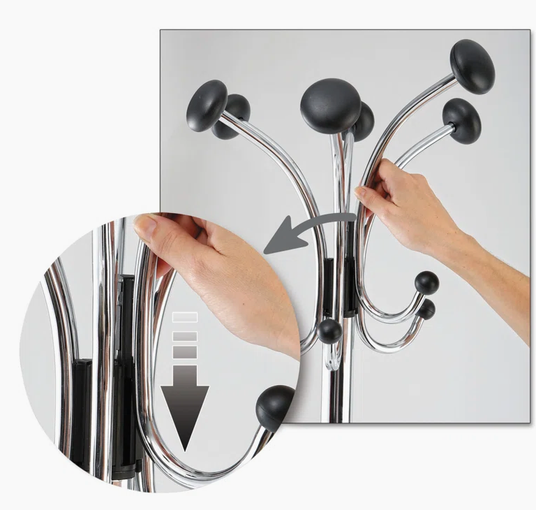 Alba Classical Coat Stand, Chrome (PMCLAS)