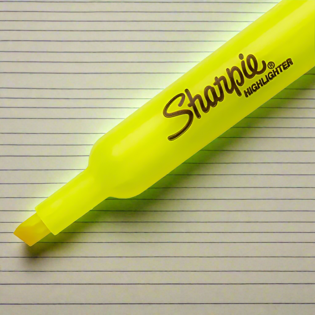 Accent Tank Style Highlighter, Chisel Tip, Fluorescent Yellow, 36/box