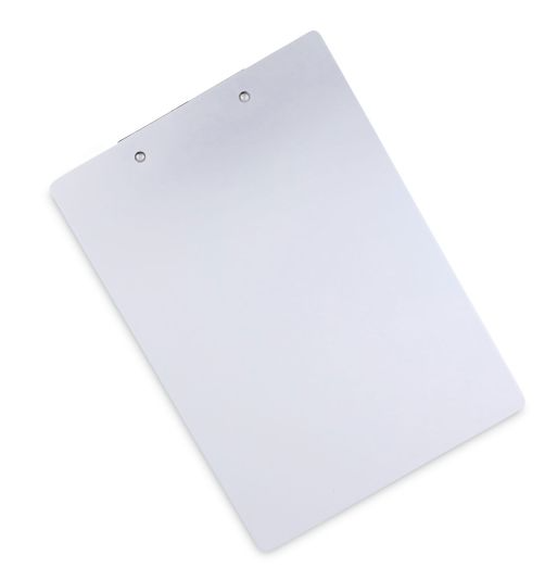 Universal Aluminum Clipboard with Low Profile Clip, 0.5" Clip Capacity, Holds 8.5 x 11 Sheets, Aluminum