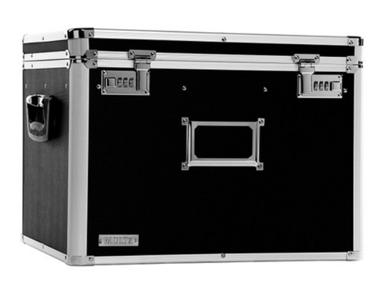 Vaultz Locking Letter/Legal Size File Chest, Black - VZ01008-CAM