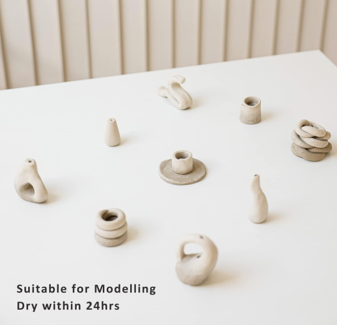 ReArt Natural Air-Dry Clay, Pottery Clay, All-Purpose Modeling Clay 20lbs for Sculpting, Hand Modeling and Throwing (White)