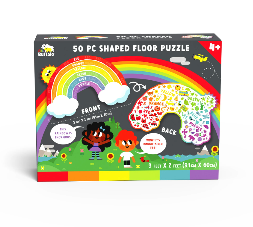 Little Buffalo Rainbow Interlocking 50 PC Floor Jigsaw Puzzle