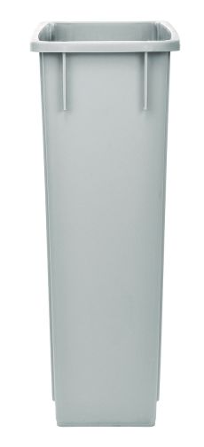Alpine Rectangular Polypropylene Slim Trash Can, 23 Gallons, ALP477-GRAY