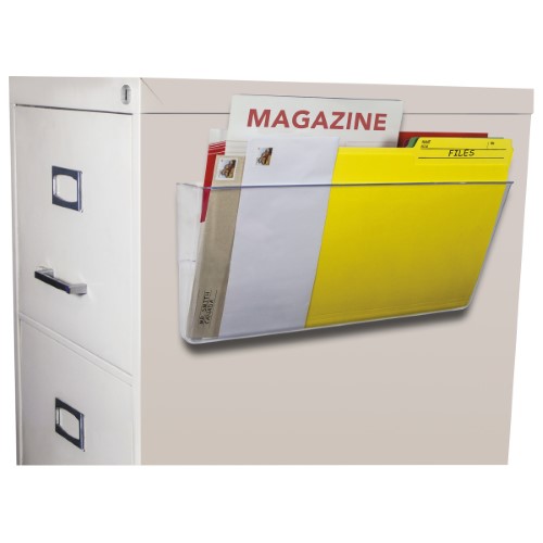 Storex Unbreakable Magnetic Wall File Legal/Letter Size 16 X 4 X 7 Clear