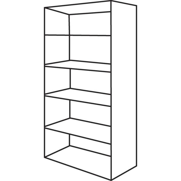 Bush Business Furniture Components 73"H 5-Shelf Bookcase| Hansen Cherry (Local Pickup Only) (Special shipping available, see notes in description)
