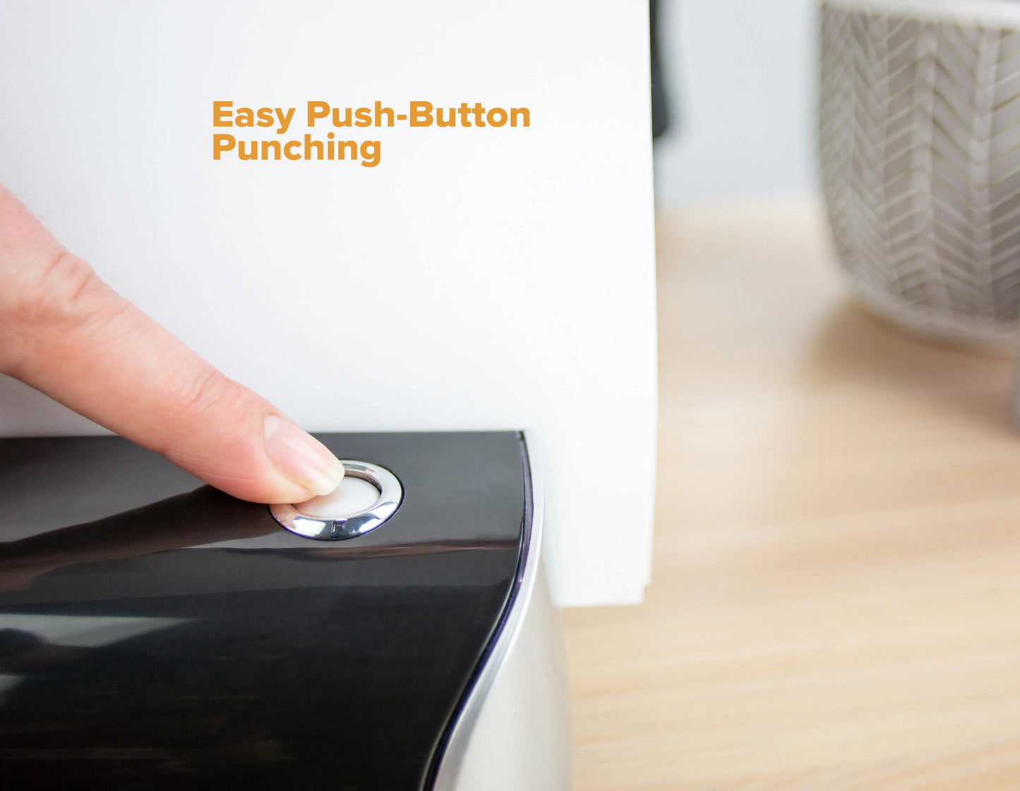 Bostitch Electric or Battery-Powered 3-Hole Punch, Black/Silver (Batteries Not Included)