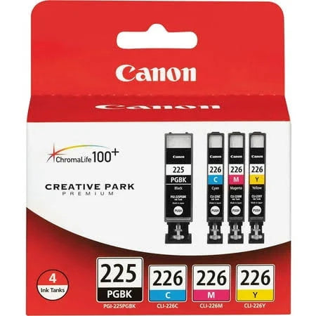 Canon - 225/226 4-Pack Standard Capacity Ink Cartridges - Black/Cyan/Magenta/Yellow