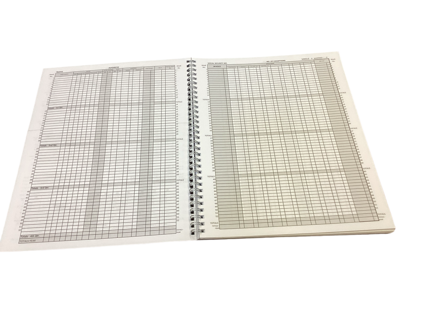 Dome Short-Cut Payroll Record Book, Single Entry System, Blue Vinyl Cover, 8 3/4” x 11 1/4”