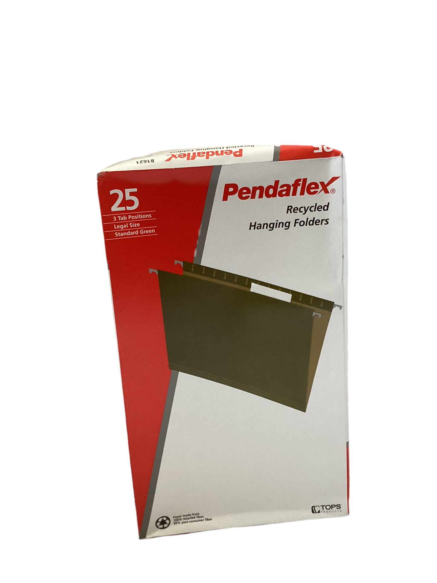 Pendaflex Recycled Hanging Folders, Legal Size, Standard Green, 1/3 Cut, 25 Per Box (81621)