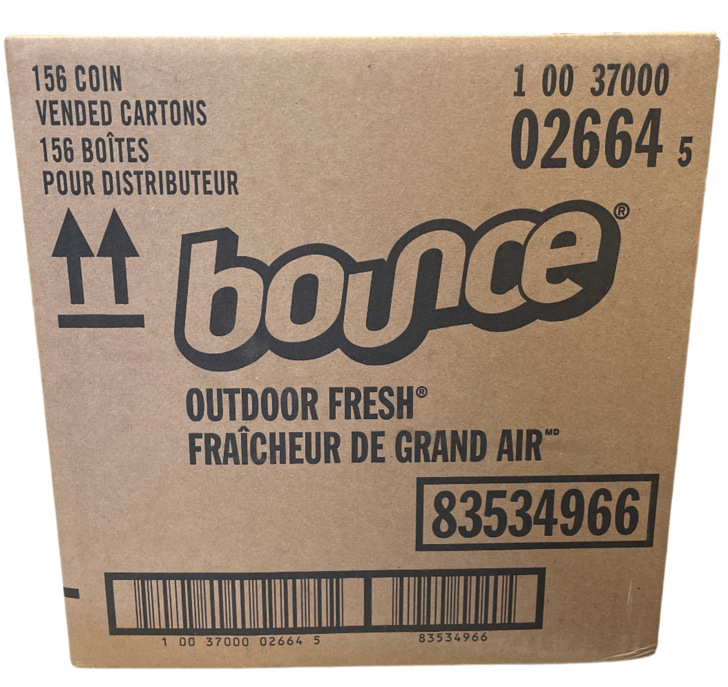 BULK - Bounce Fabric Softener Sheets, Outdoor Fresh, 2/Box, 156 Boxes/Carton