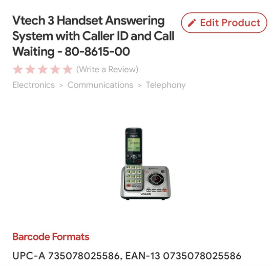 VTech 3 handsets answering system