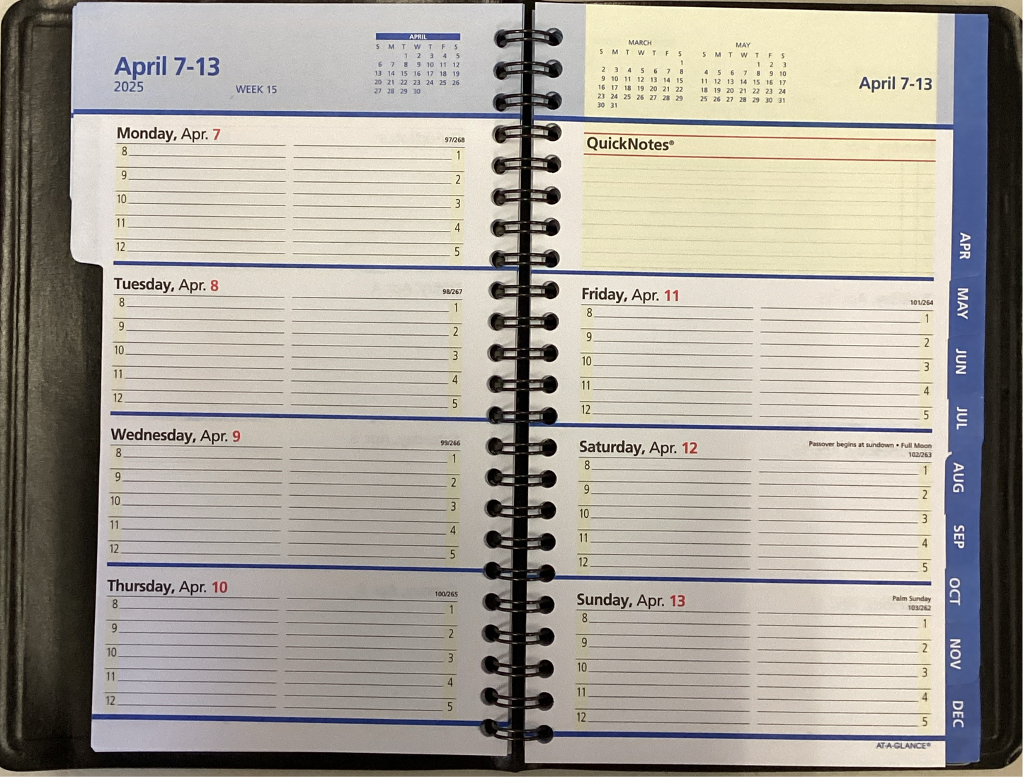 2025 at-a-GLANCE QuickNotes Weekly/Monthly Appointment Book Planner, 5x8’