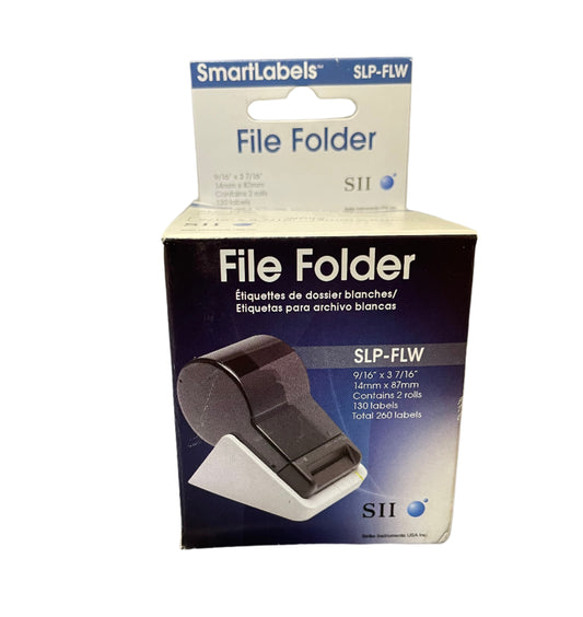 Seiko Instruments USA SLP-FLW Seiko Instruments White File Folder Labels for Smart Label Printers