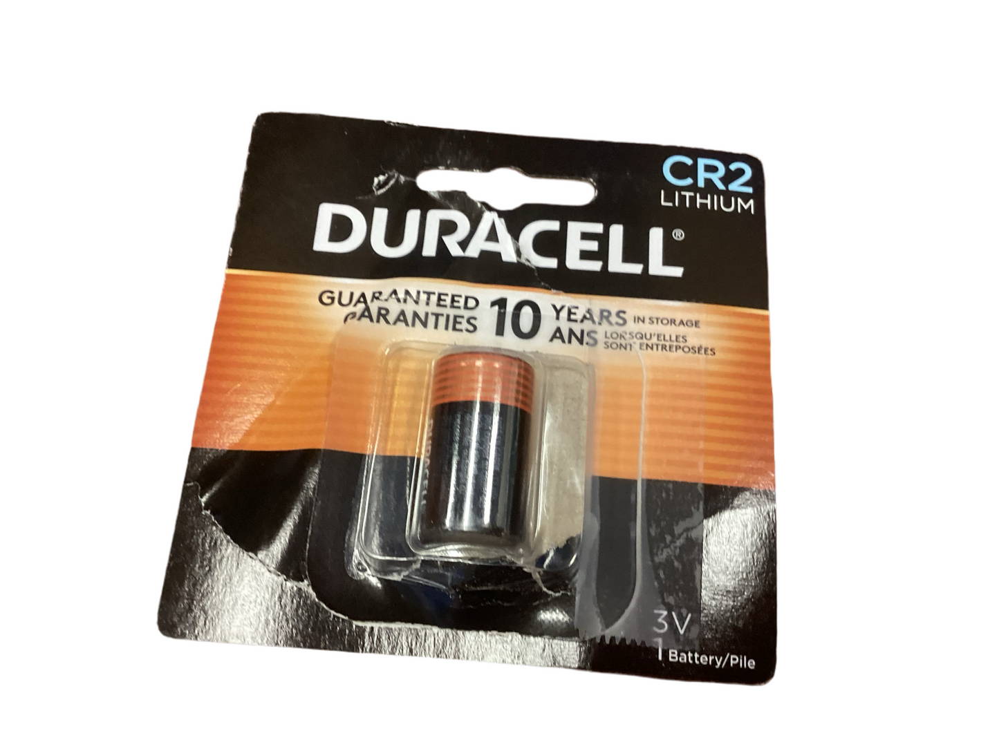 Duracell CR2 3V Lithium Photo Size Battery, 1 Battery