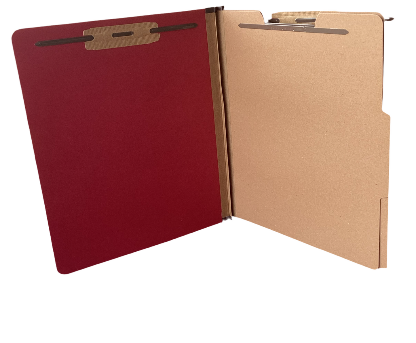 Universal  Classification Folder UNV 10303, 2- 5 Cut Tabs, 2 Dividers, 6 Fasteners, Pressboard, Ruby Red 10/Box