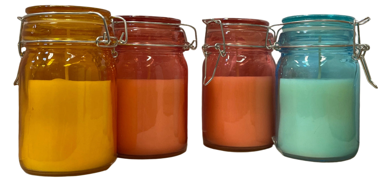 Scented Citronella Mason Jar Glass Candle (4 pack)