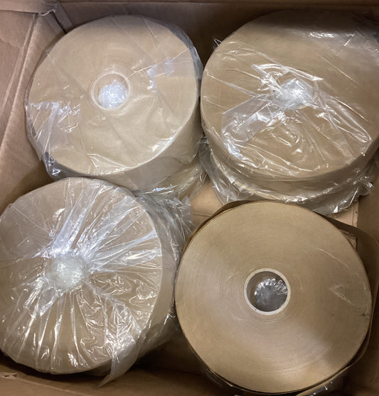 Kraft Paper Water-Activated Carton Sealing Tape, Water-Activated Adhesive (12/carton)