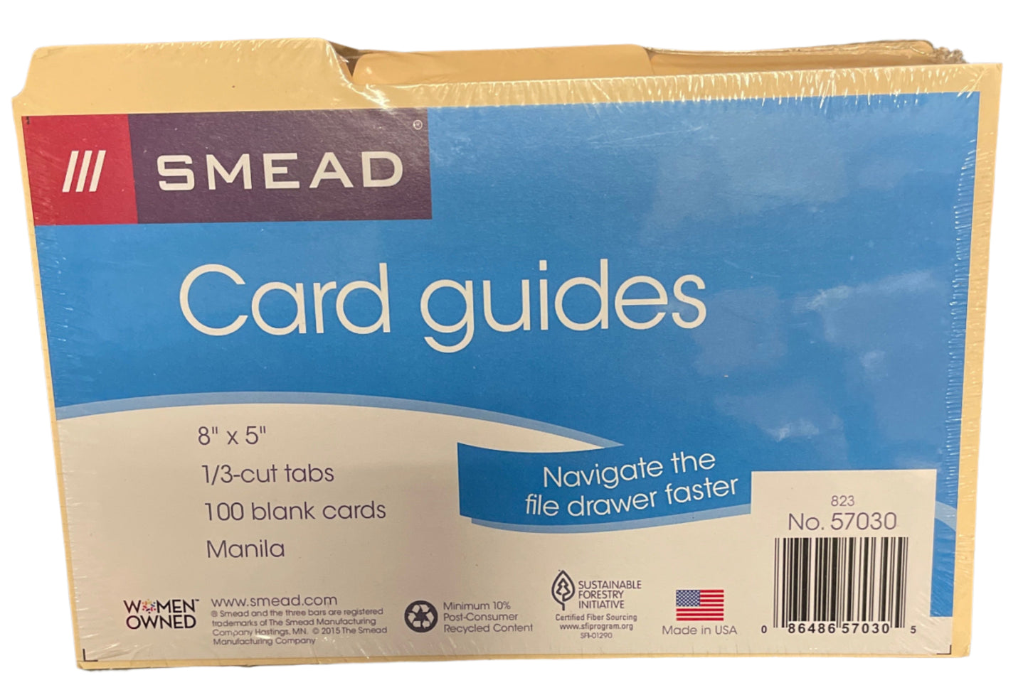 Smead 5" X 8" Index Card Files, Manila, 100/Box (57030)