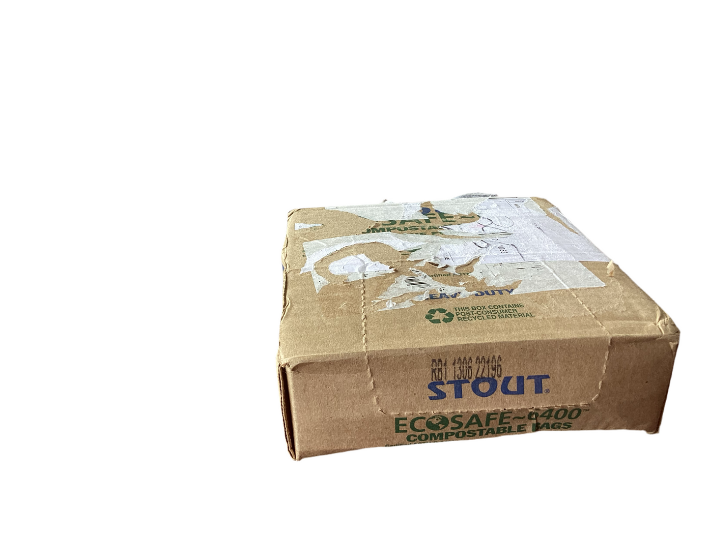 Stout EcoSafe-6400 Compostable Bags, 24” x 30”, 13 gal, .85 mil thickness, Green (Pack of 45)