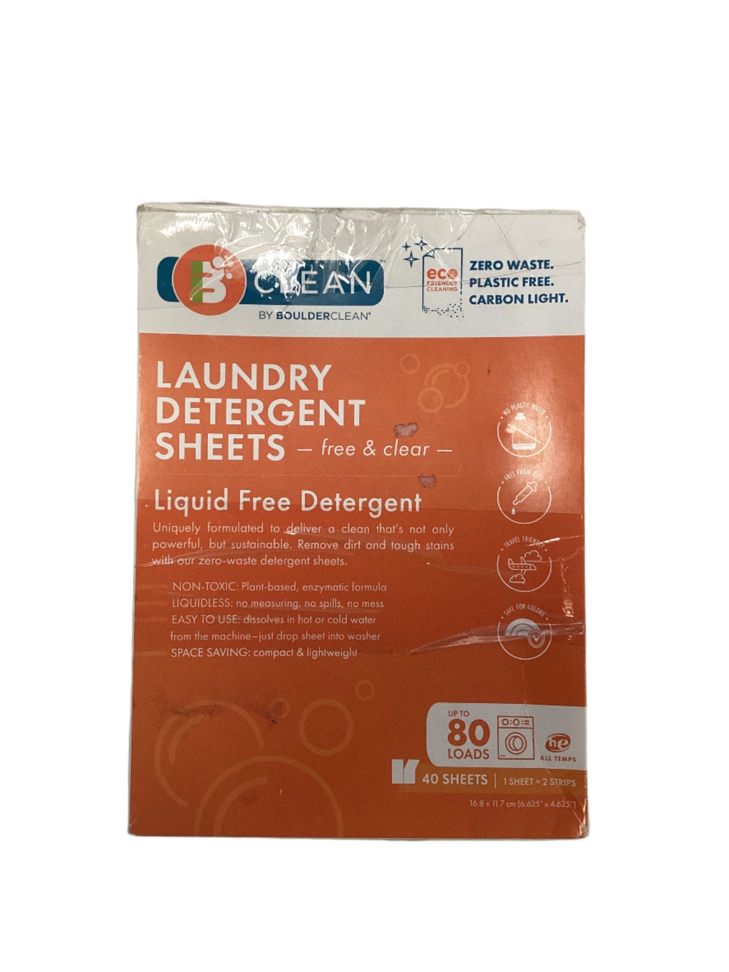 Free & Clear Laundry Detergent Sheets, 40 Count