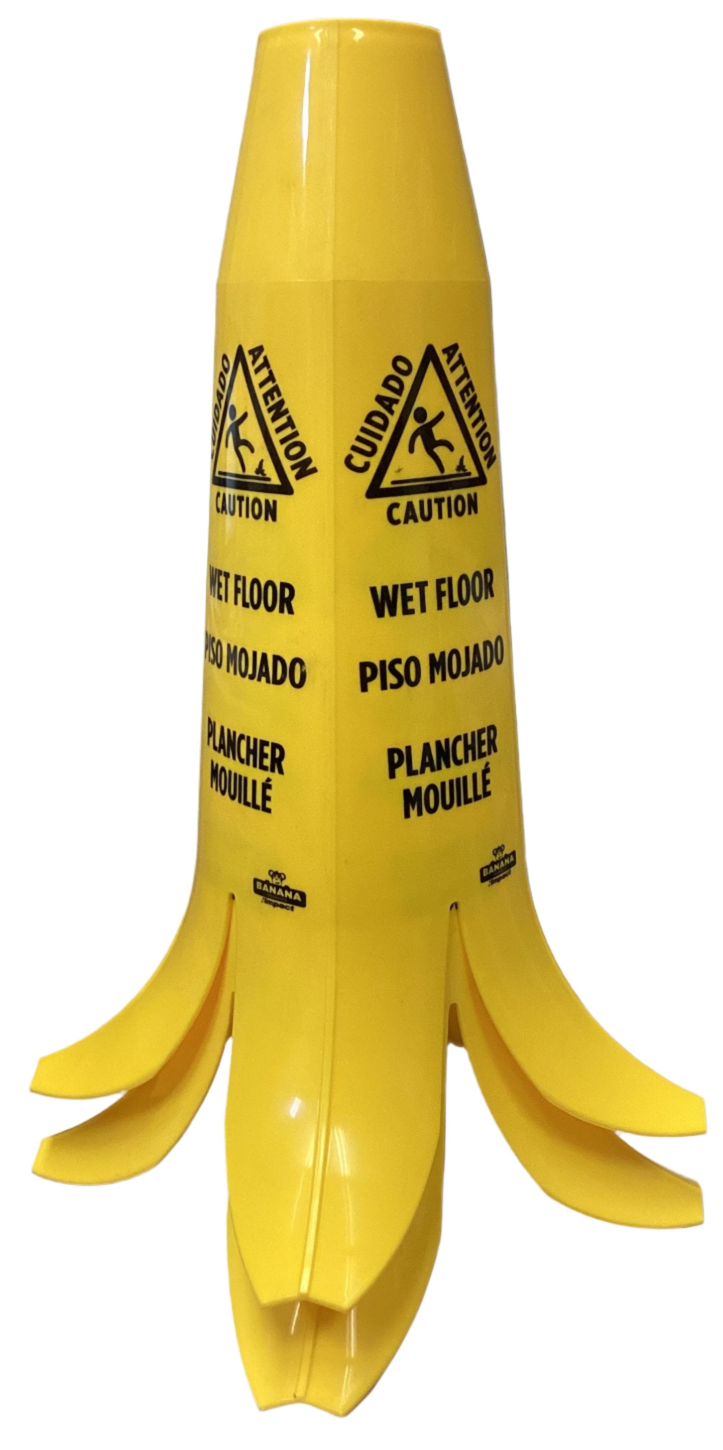 Impact Banana Wet Floor Cones, 11 X 11.15 X 23.25, Yellow