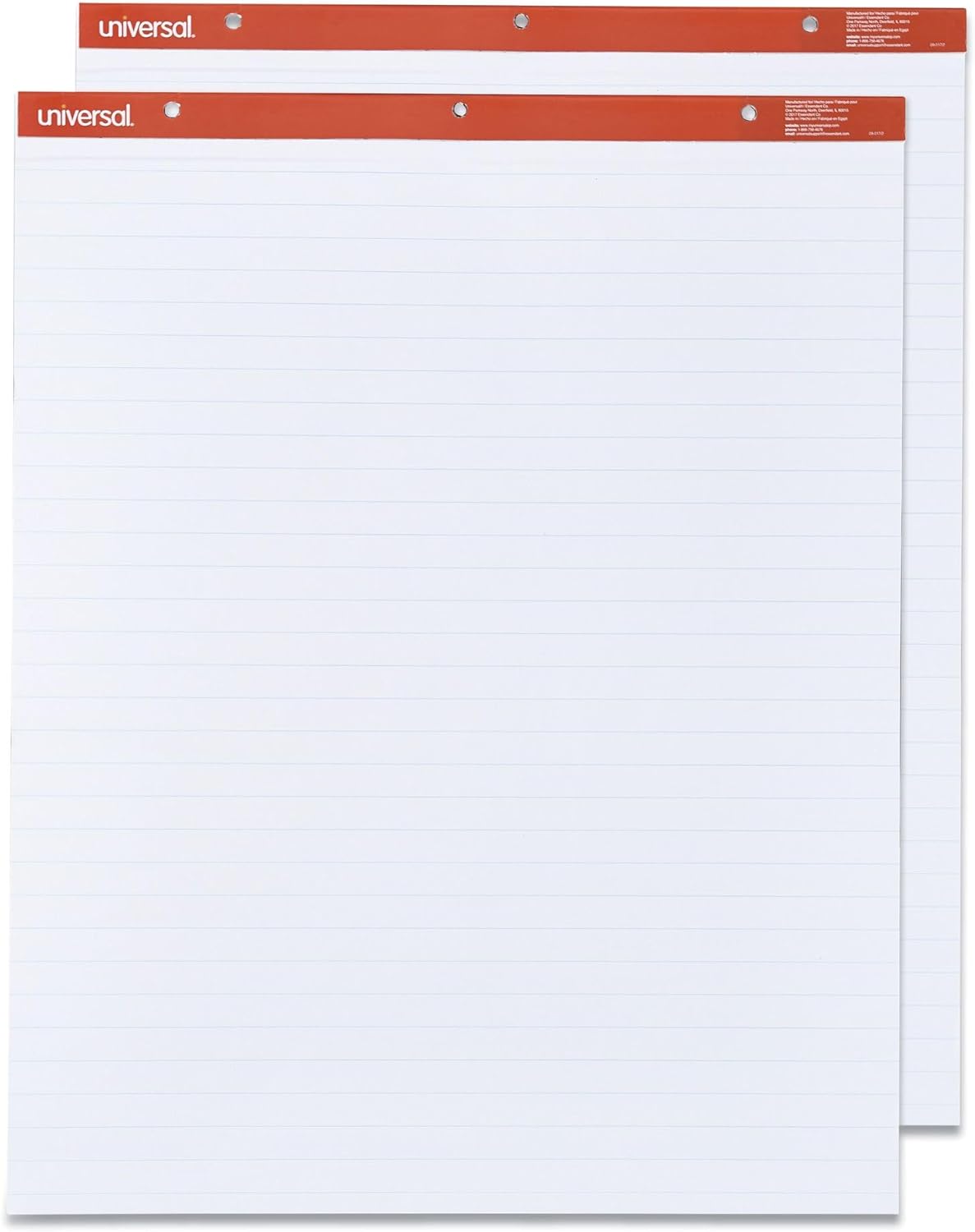 Universal UNV35601 27 in. x 34 in. Easel Pads/Flip Charts - White (2/Carton)