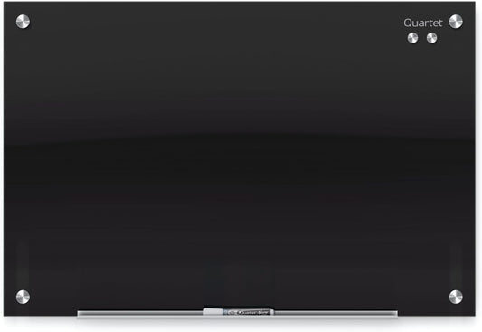 Quartet Glass Whiteboard, Magnetic Dry Erase White Board, 72" x 48', Black Surface, Infinity (G7248B) (Pick-Up ONLY)