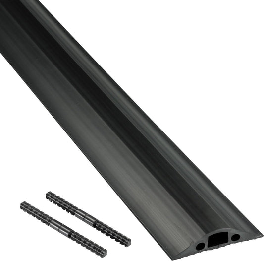 D-line Medium-Duty Floor Cable Cover,2 5/8", BK, DLNFC68B9M