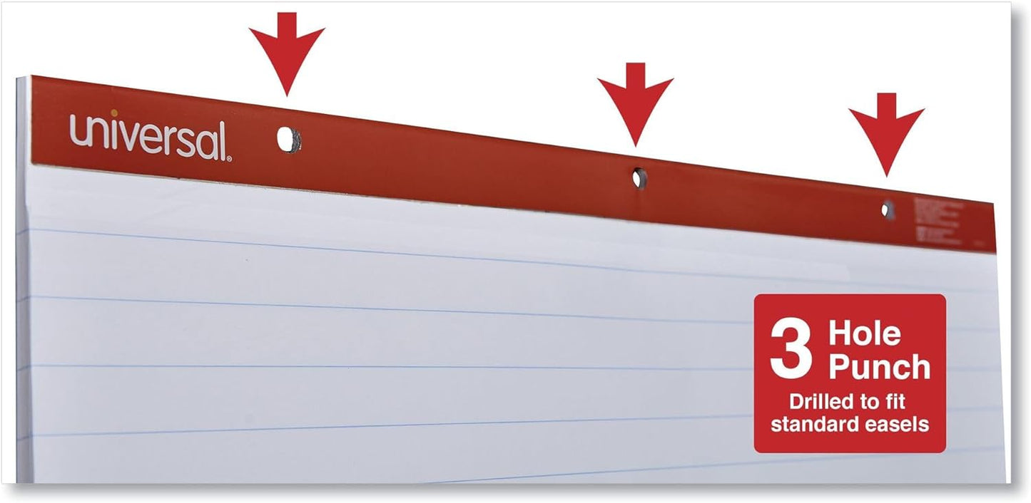 Universal UNV35601 27 in. x 34 in. Easel Pads/Flip Charts - White (2/Carton)