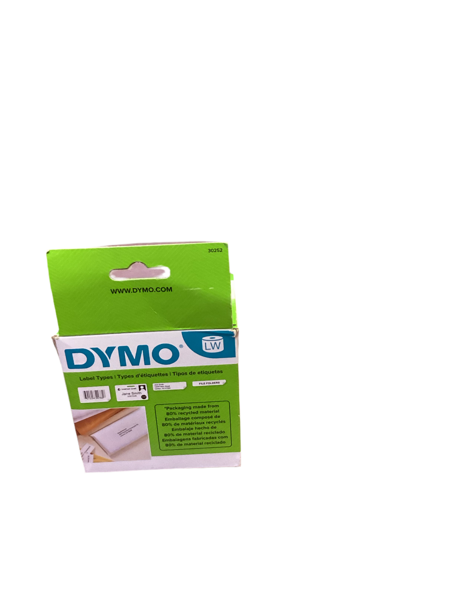 DYMO 30252 LabelWriter Address Labels, 1 1/8 x 3 1/2, White, 350 Labels/Rolls/Pack