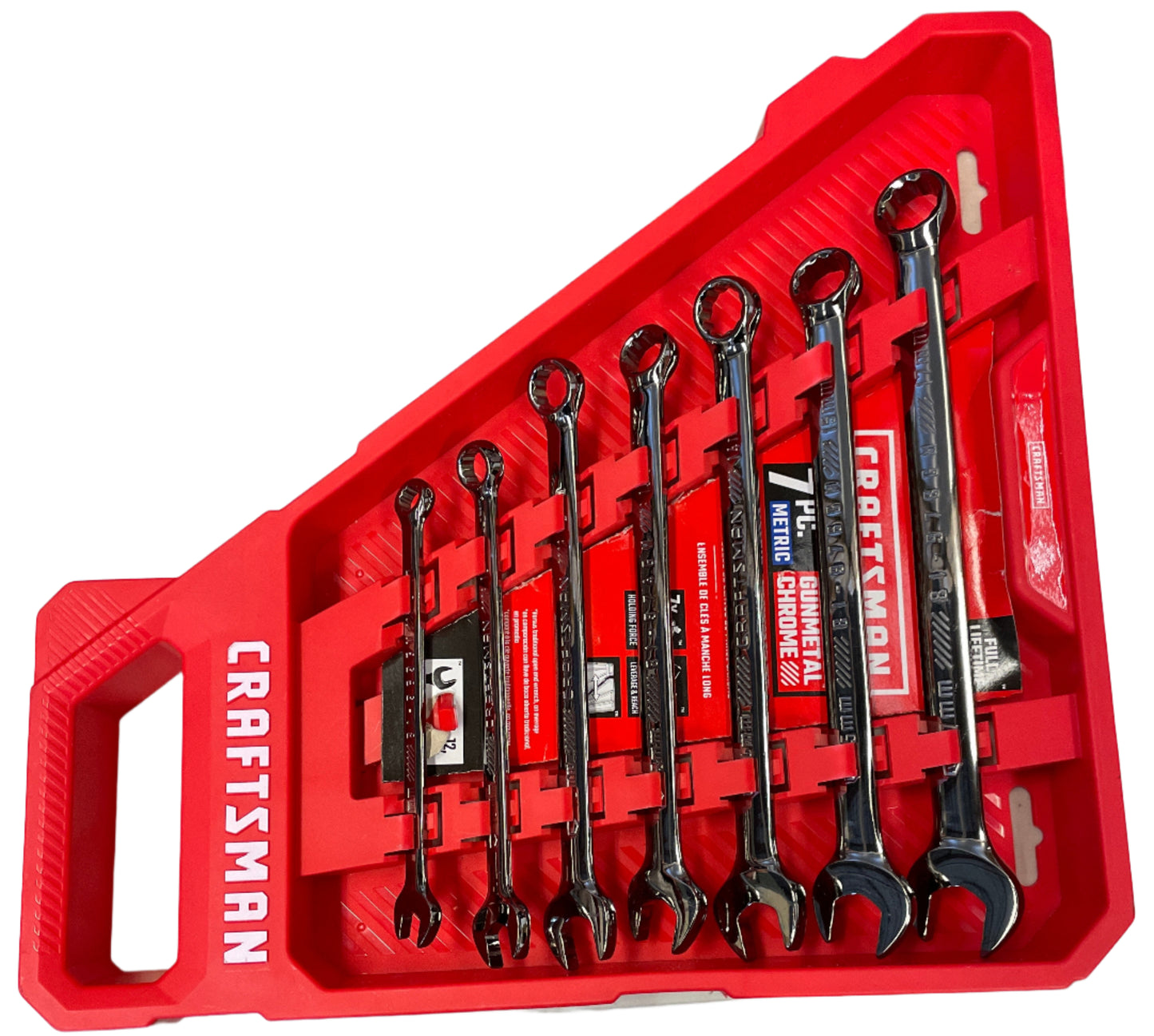 Craftsman CMMT12063L Metric Long Panel Combination Wrench Set - Gunmetal Chrome (7-Piece)