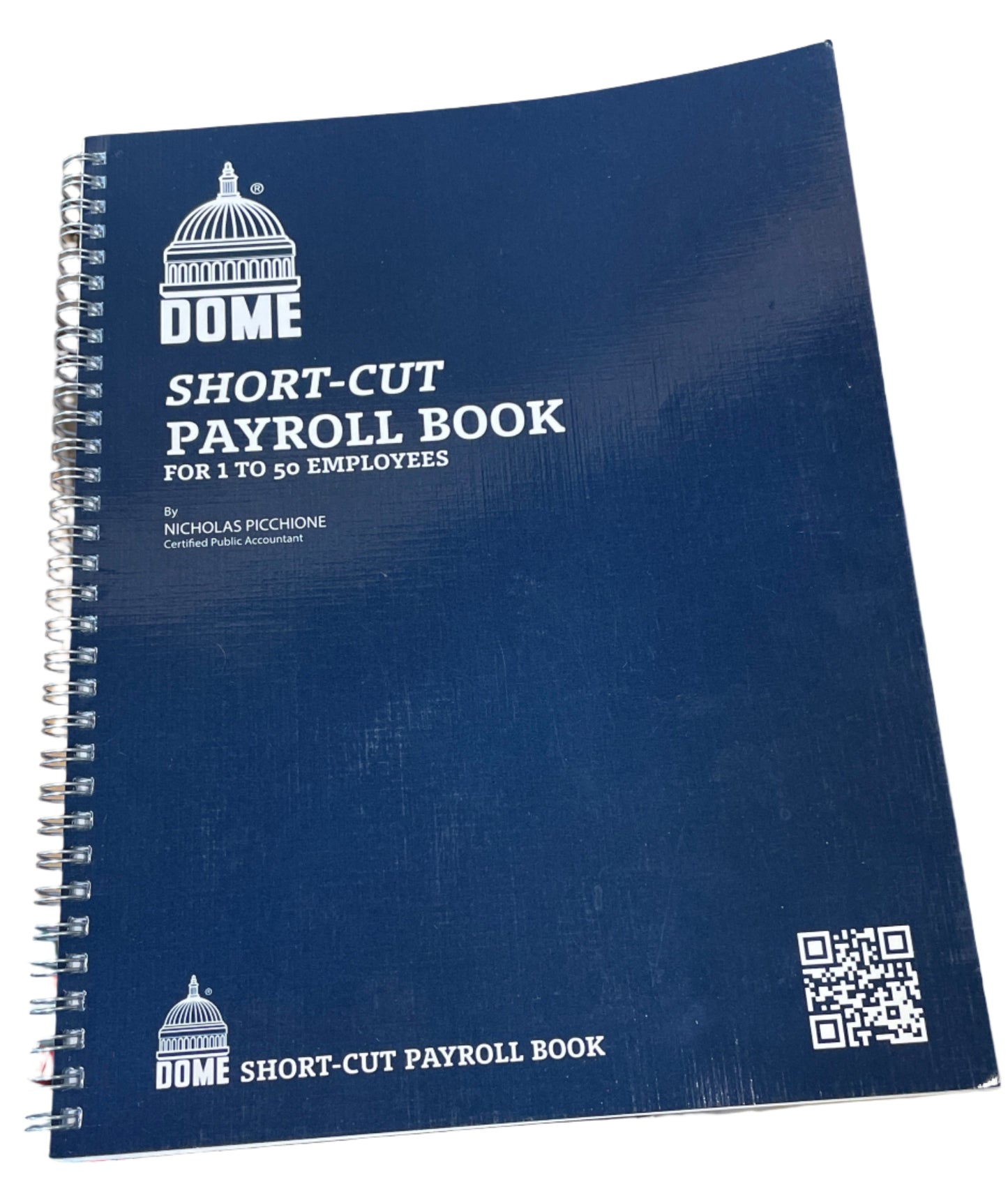 Dome Publishing Company- Inc. DOM650 Short Cut Payroll Book- 1-50 Employees- 9in.x11in.- Blue