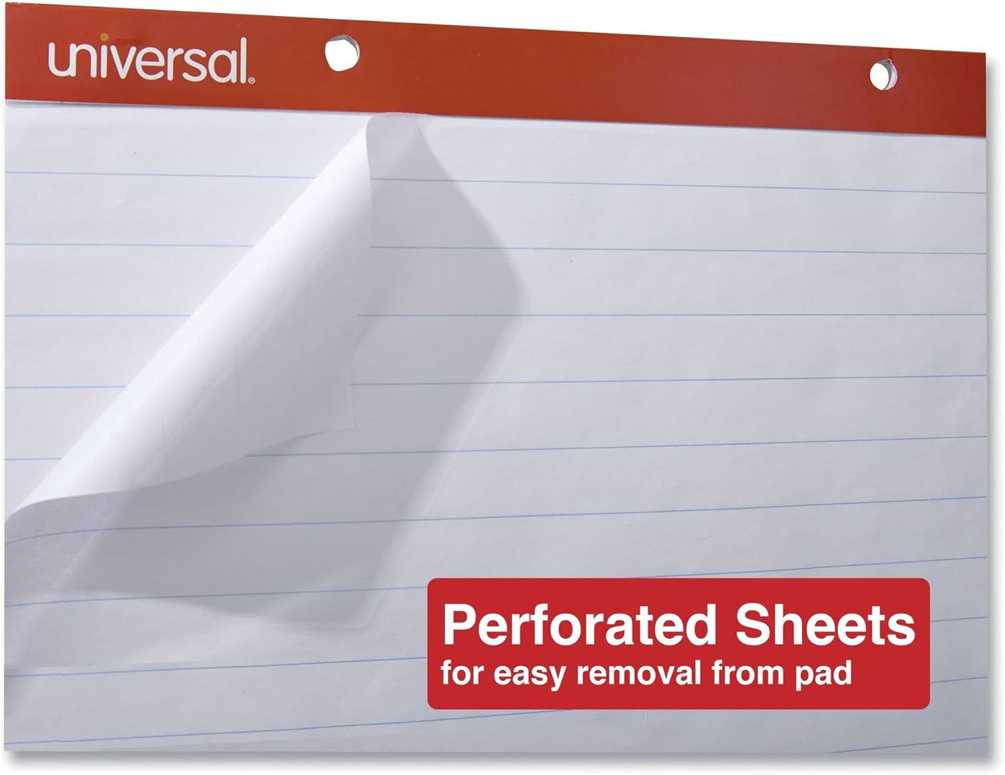 Universal UNV35601 27 in. x 34 in. Easel Pads/Flip Charts - White (2/Carton)