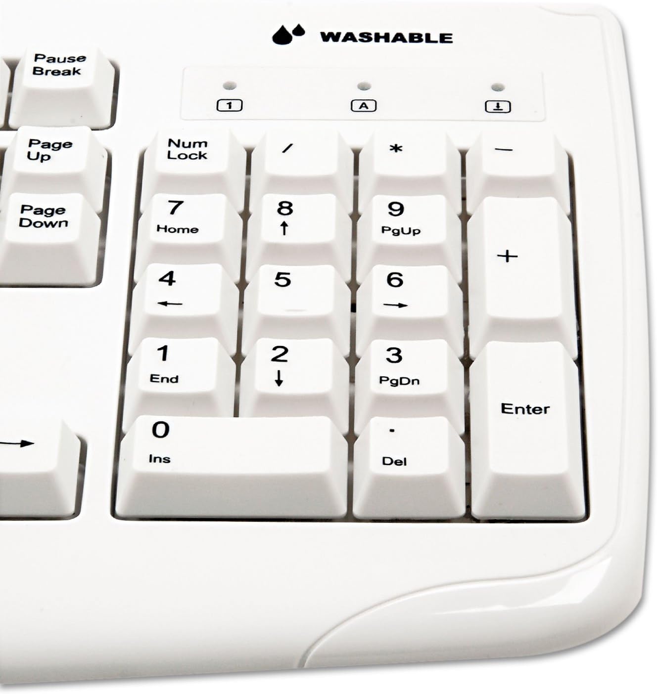 Kensington Pro Fit USB Washable Keyboard, White (K64406US)