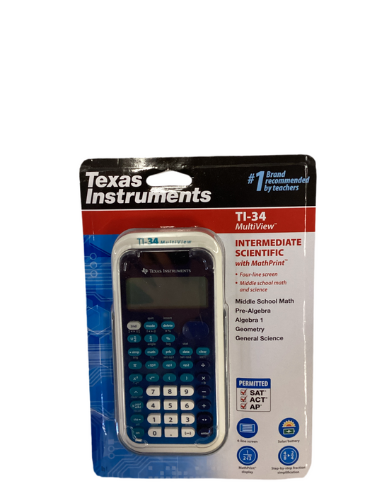 Texas Instrument Tl-34 Multi-view Scientific Calculator, 16-Digit LCD