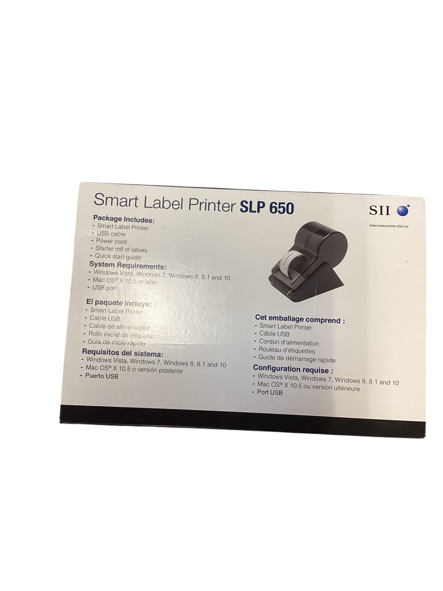 Seiko Smart Label Printer 650, 2.28” Labels