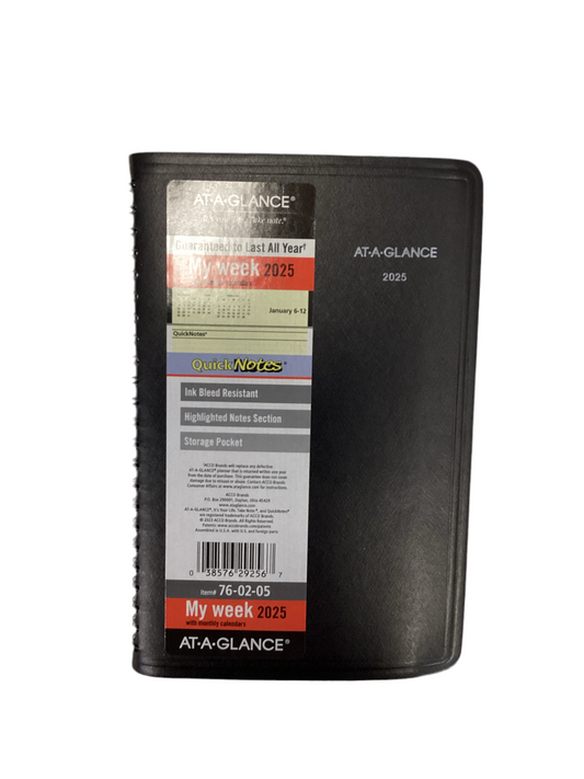 2025 at-a-GLANCE QuickNotes Weekly/Monthly Appointment Book Planner, 5x8’