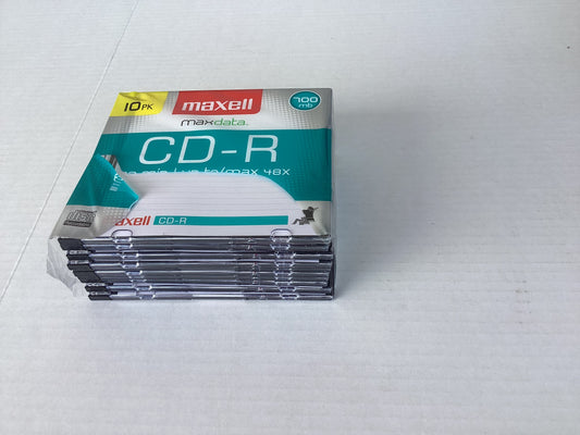 Maxwell 700MB 48X CD-R 10 Pack Slim Jewel Case