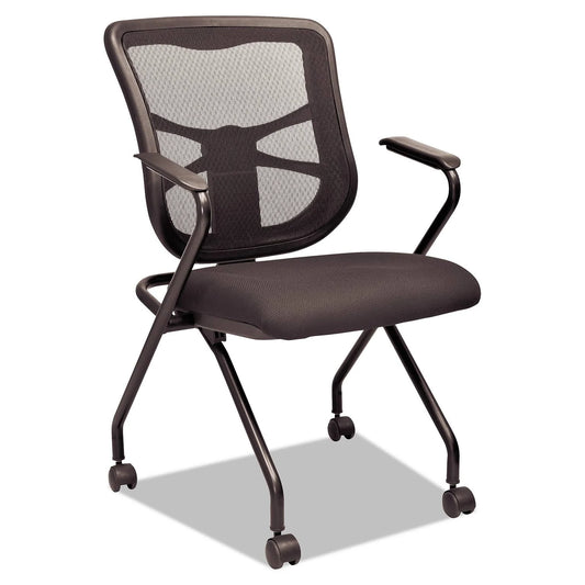 Alera Elusion Mesh Nesting Chair with Padded Arms (Model ALE-EL4914) Carton 2 Chairs - Local Pickup Only (Special Shipping Available, See Notes in the Description)