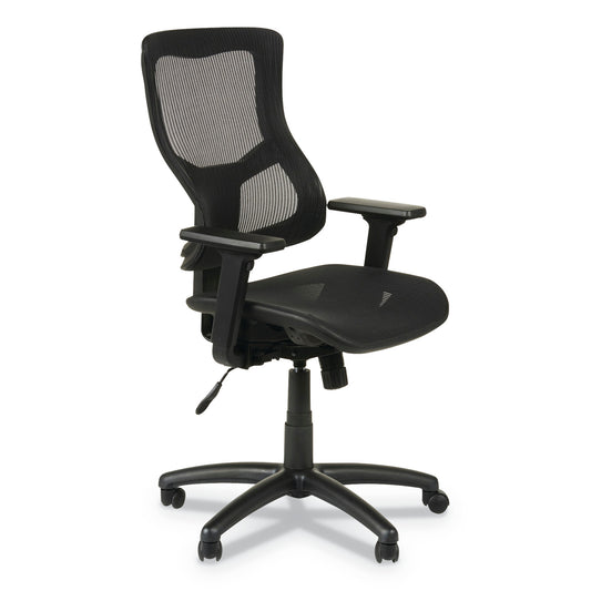 St Sld Chair,Mid-Back,Suspnsion Mesh,Blk, Padded T-Bar, Mesh, Alera Elusion ll Series, Black, Local Pickup Only