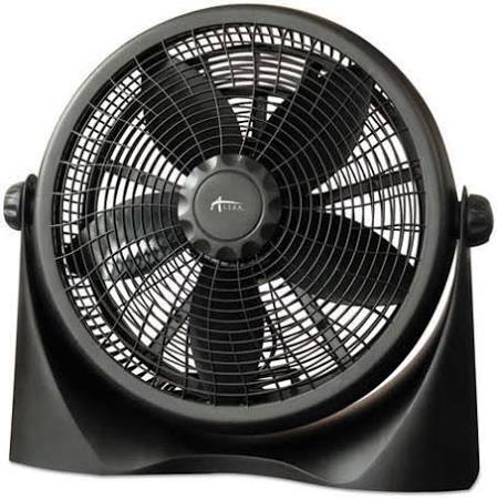 Alera 16" Super-Circulation 3-Speed Tilt Fan, Plastic, Black (Damaged box)