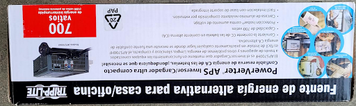 Tripp Lite 700W PowerVerter APS 12VDC 120V Inverter/Charger with Auto-Transfer Switching 1 Outlet, APS700HF