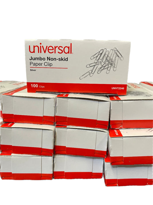 Universal Jumbo Clips, non-skid, 1 pack of 100 | A7072240