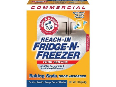 16 Oz. Reach-in Fridge-n-Freezer Baking Soda Odor Absorber (1 Pack of 6)
