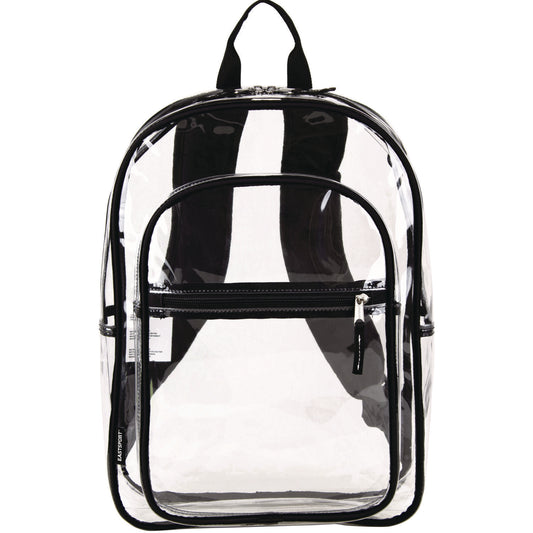 Eastsport 11.5 in. X 5 in. X 16.5 in. Clear with Color Trim Backpack - Clear/Black