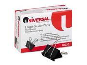 Large Binder Clips, Large, Black/Silver, 12/Box Open Box